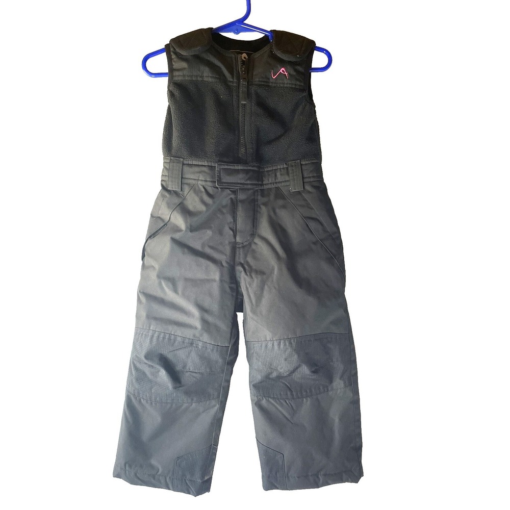 Vertical 9 Kids Ski/Snow Pants Overalls Salopettes Black Size 2T Sleeveless